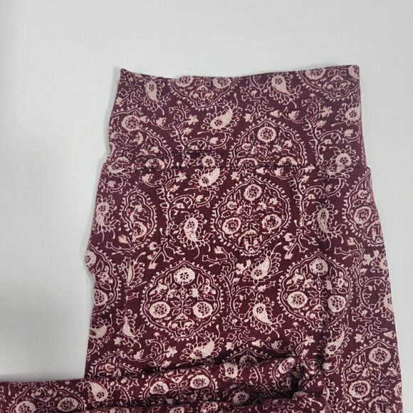 Lucky Brand Women's Floral/Paisley Very Soft Burgundy Lounge Joggers Size XL - Picture 3 of 10
